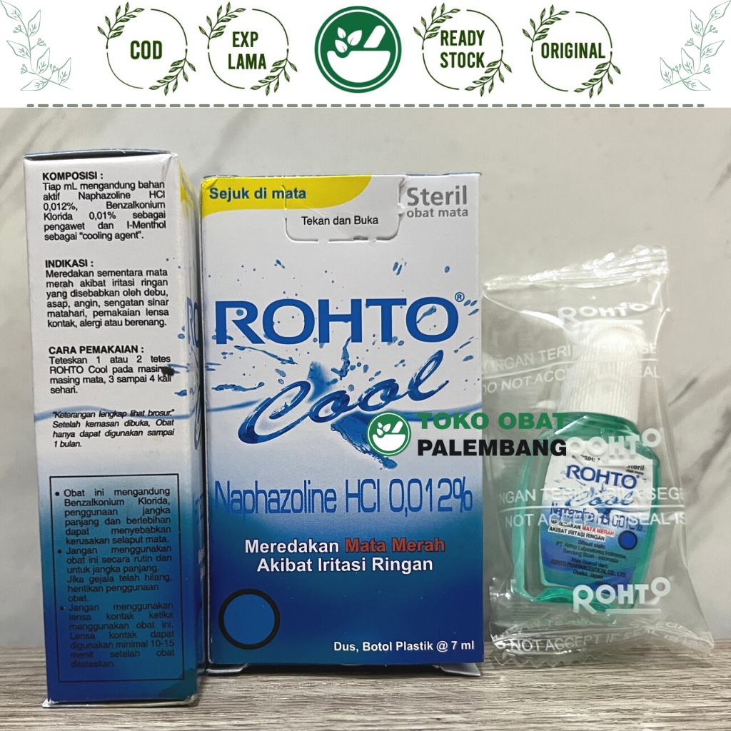 Jual ROHTO COOL 7ML MEREDAKAN MATA MERAH TETES MATA ROHTO DINGIN ...