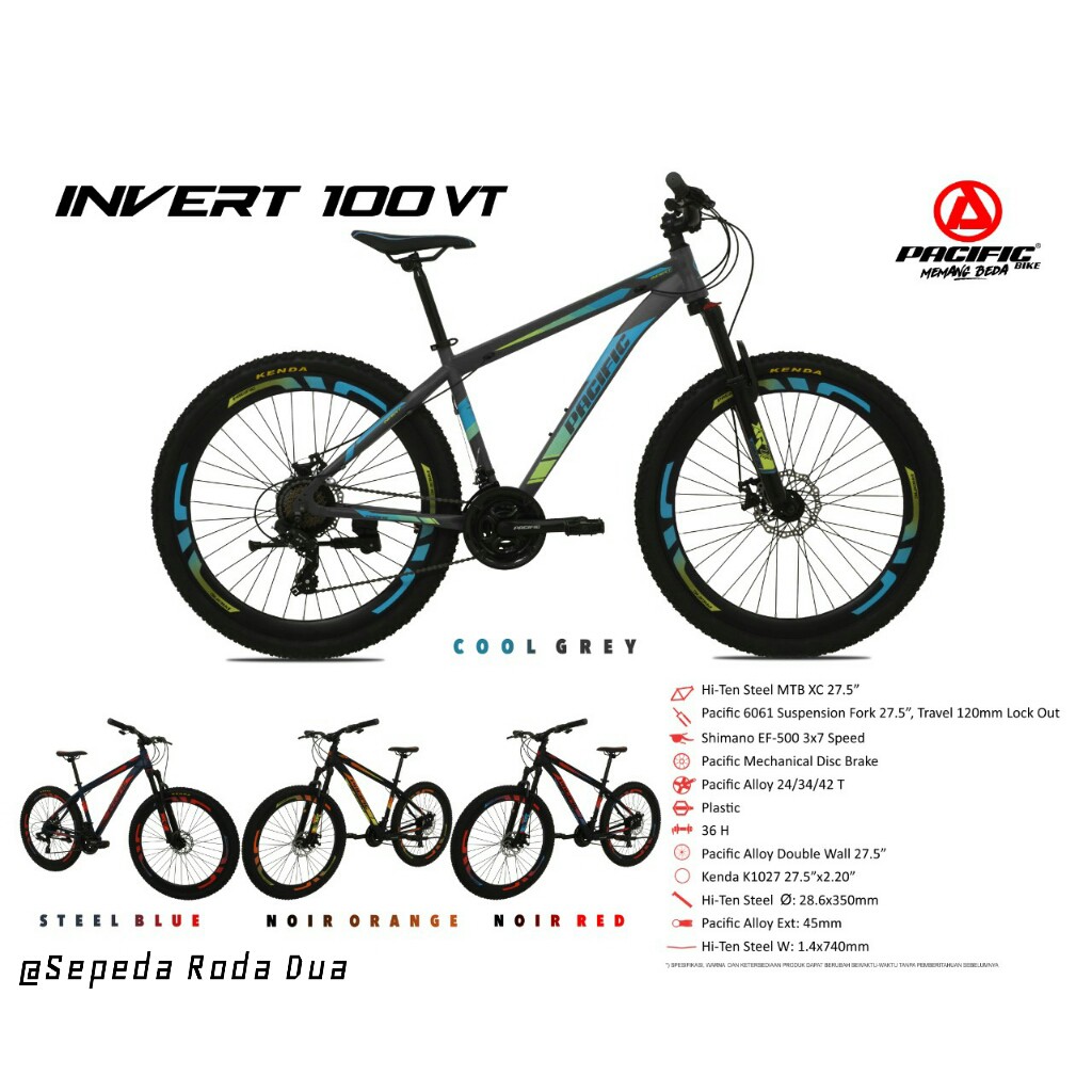 Sepeda MTB 26" Pacific Invert 100 VT