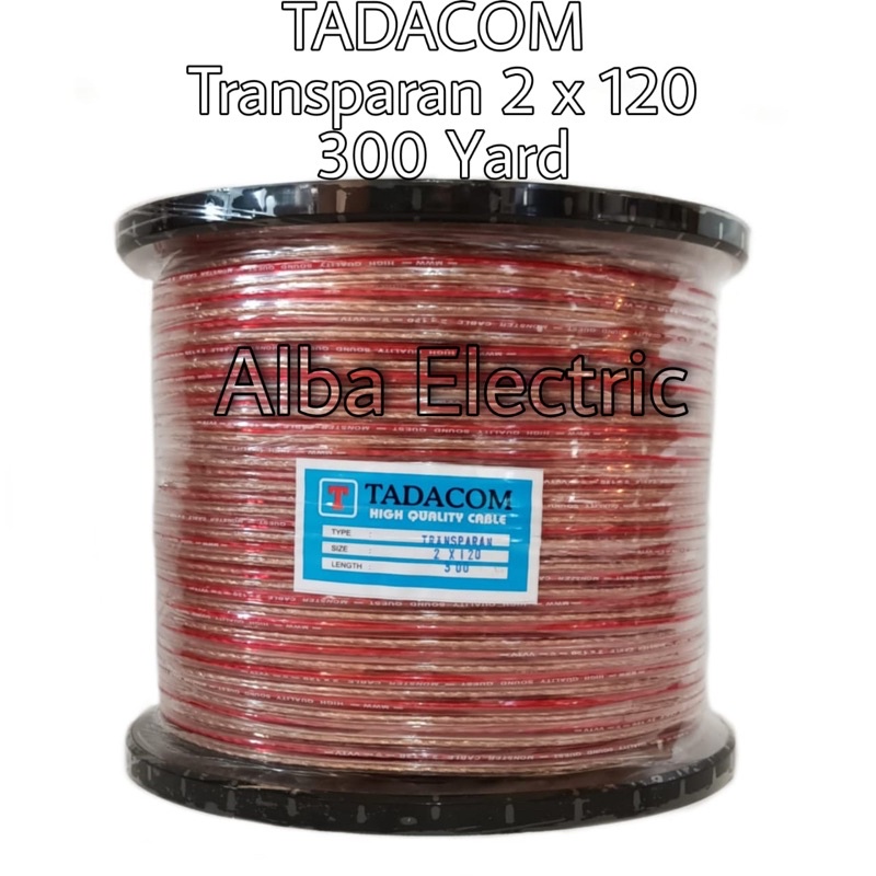 Kabel Transparan 2x120 300 Yard + Bobin Tadacom Kabel Bening Jumbo Kabel Transparan 2x120 300 Transparan 2x120 Bobin