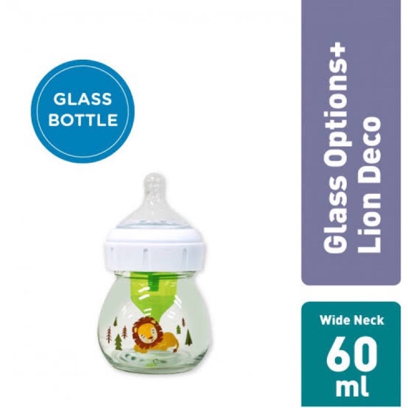 DR.BROWN'S OPTIONS + ANTI COLIC WIDE NECK GLASS BOTTLE 60ML - 150ML