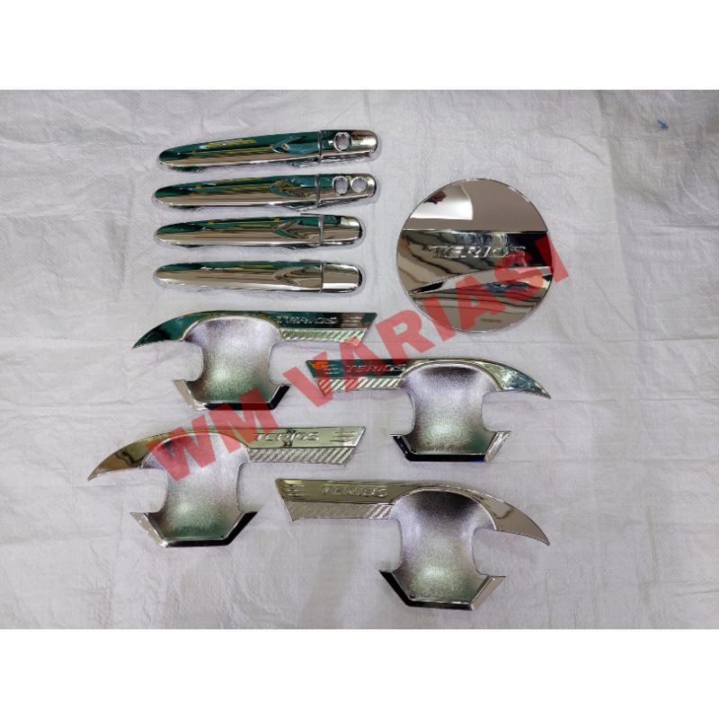 Paket Outer Cover Handle Tank Cover All New Terios 2018 2019 2020 2021 Chrome Keyless