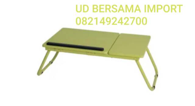 Meja laptop hitam hijau import