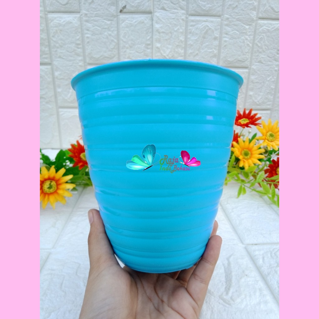 Pot Tawon Pirus 12 Cm Merk Madu Warna Pink Biru Hijau Motif Tawon Pot Plastik 12cm Pot Vas Bunga