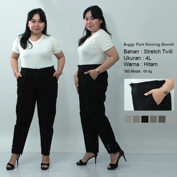 309 OFFICE PANTS JELITA CELANA BAHAN FORMAL KANTOR 4L5L6L8L Baggy Pants Jumbo Cream Chino / Celana Kerja Wanita Jumbo / Celana Kantor Big Size Wanita / Celana Karet Katun Kekinian / Celana Bahan Model Terbaru Seragam Super Big Wanita