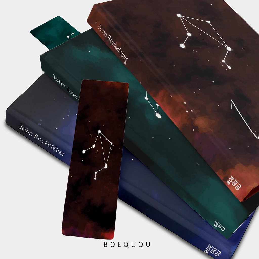 

[Galaxy Zodiak Series] - Boeququ Notebook Hardcover Custom Murah/ Agenda Book Custom A5 A6 Isi 70Lbr