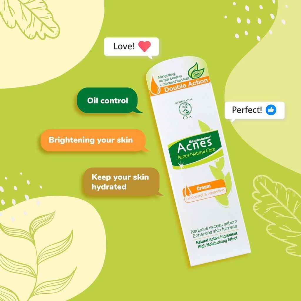 ACNES Natural Care Oil Control &amp; Whitening Cream Moisturizer