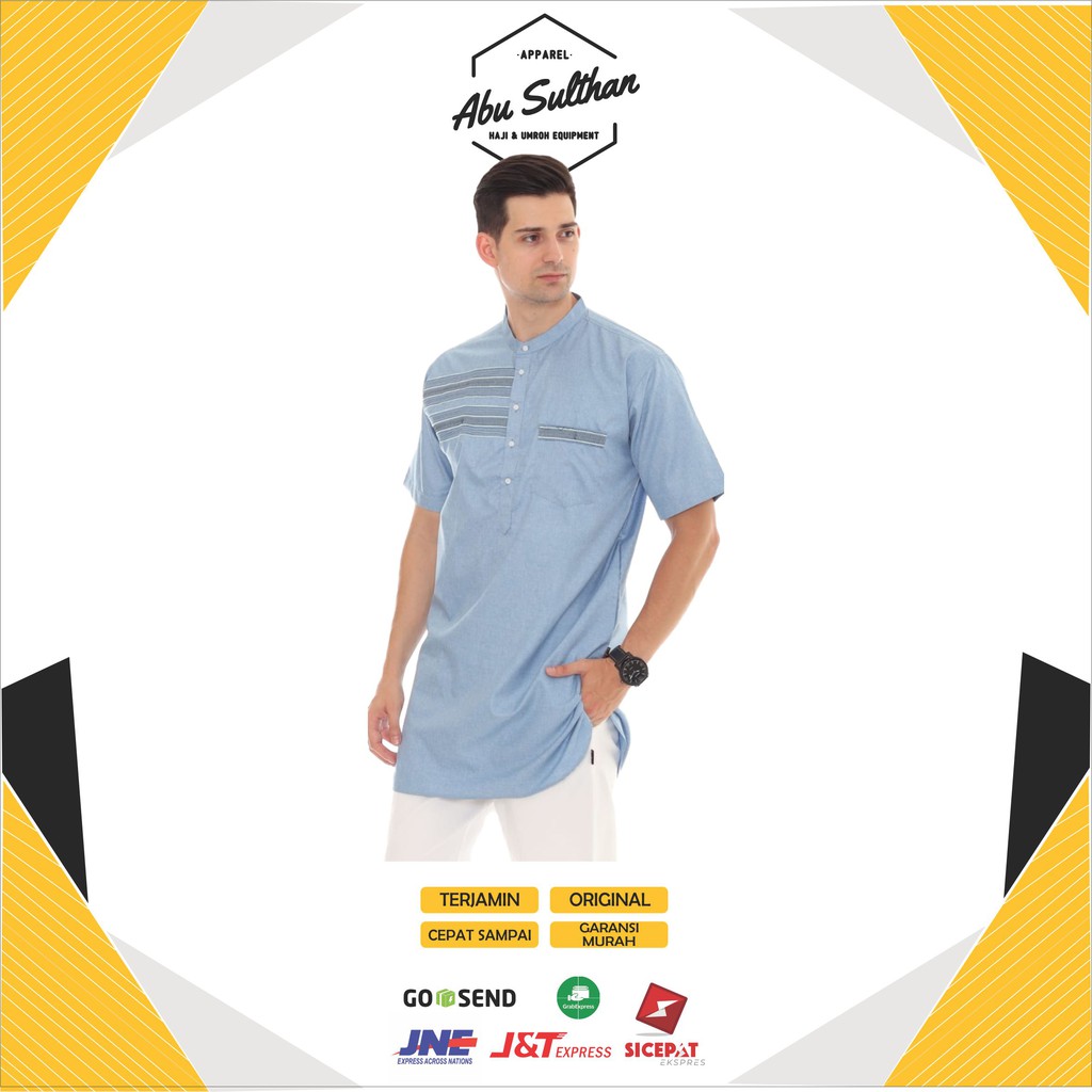 BAJU KURTA PENDEK MUSLIMADANI SN019 / MOTIF / BORDIR / POLOS / ATASAN MUSLIM