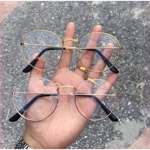 •OKEY BELI•KC103 Kacamata Wanita Lensa Rangka Transparan Retro Vintage Metal Frame Eyeglasses cod-4