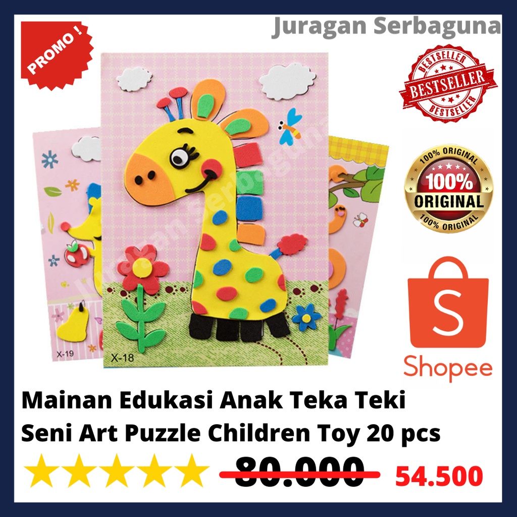 Mainan Edukasi Anak Teka Teki Seni Art Puzzle Children Toy 20 pcs