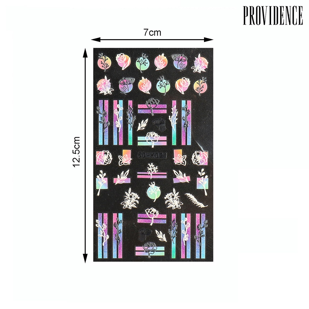 Providence Transfer Decals Flower Design Accessories Paper Colorful Nail Art Sticker Makeup Tools for Party