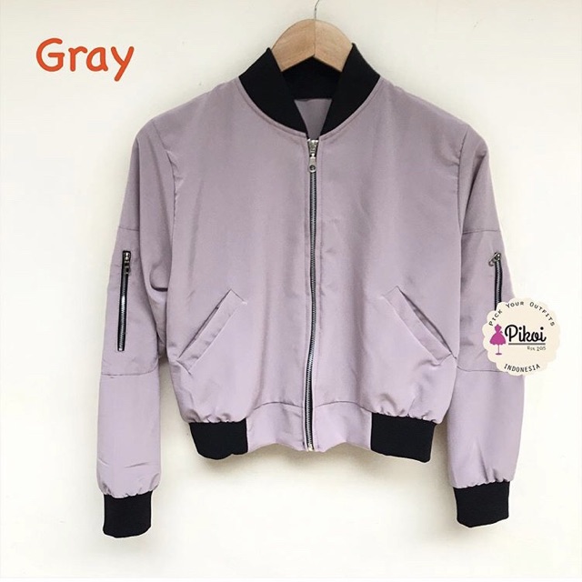 Jaket bomber cewek / bomber wanita murah / jaket cewek polos / bomber pullandbear bomber korea /1891