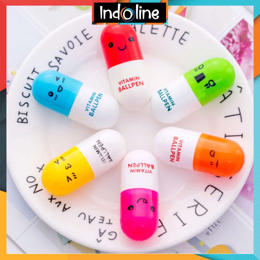 

Pulpen Kapsul Vitamin Pena Vitamin Unik Vitamin Ballpen Pena Lucu Souvenir Import COD ℒ 022