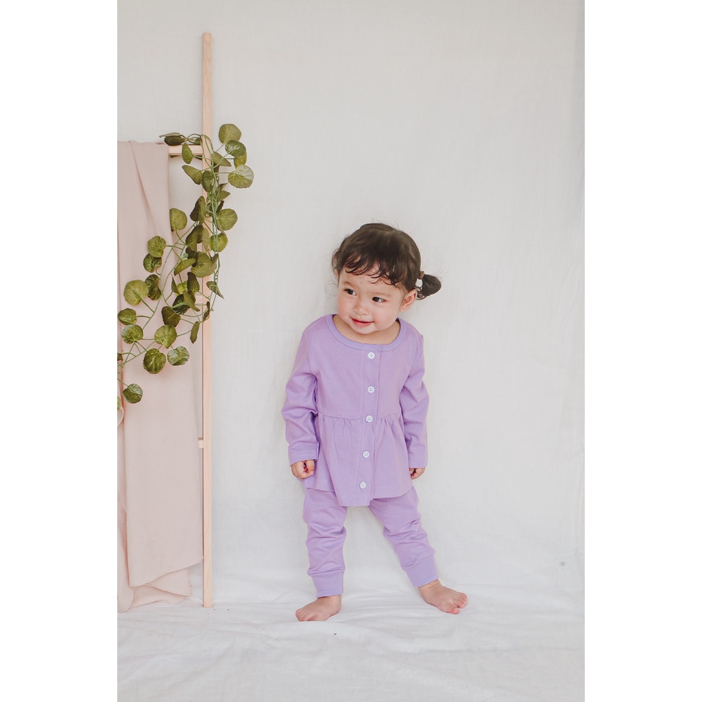 Babylou Beatrice Peplum Set - Setelan / One Set Panjang Bayi Perempuan