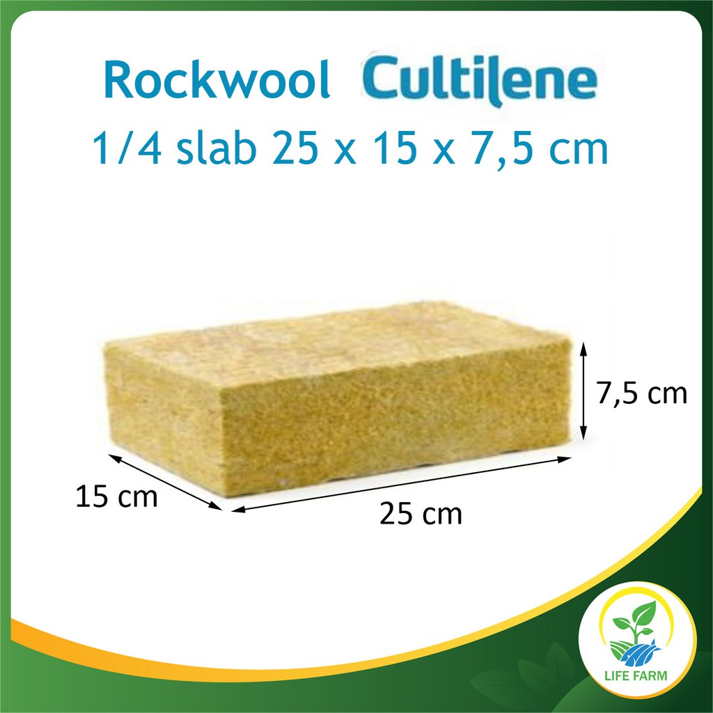 Rockwool Hidroponik CULTILENE 1/4 slab Media Tanam Hidroponik