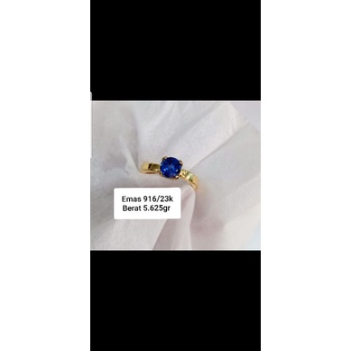 cincin permata emas 916