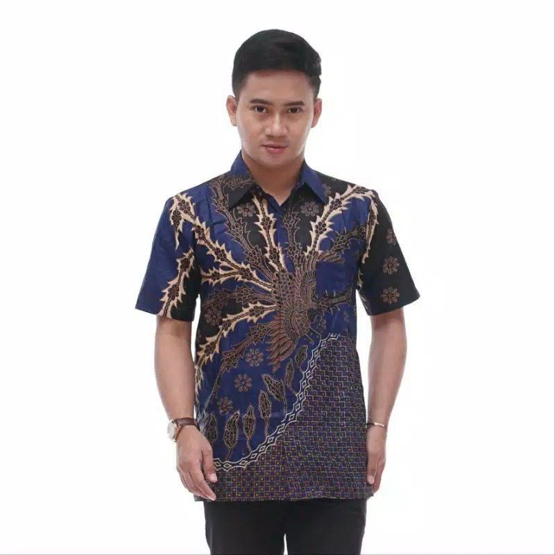 Kemeja Batik Pria Lengan Pendek Cendrawasih Size M, L, XL, XXL ( ORIGINAL )