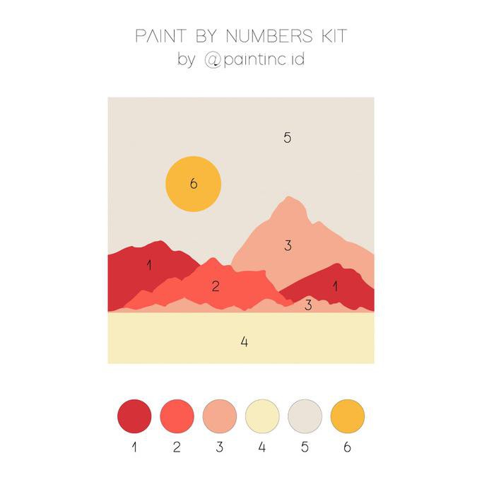 

Promo! Paint By Numbers Kit: Sunset Series - Mountain | Paint Inc. Id Murah