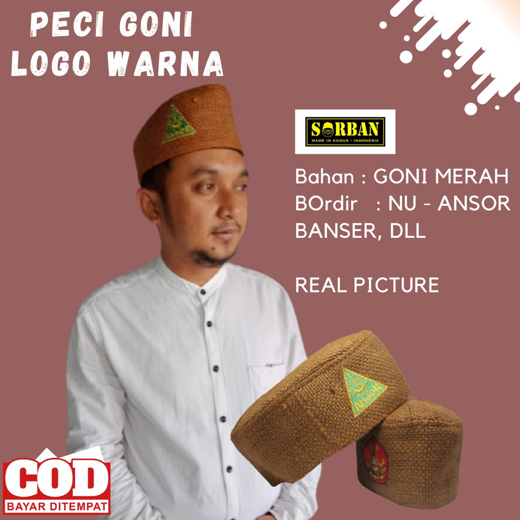 PECI GONI PECI UNIK BERBAHAN KAIN GONI CUSTOM BORDIR NU