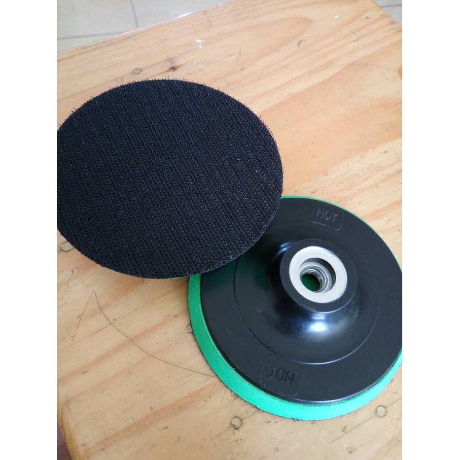 Tatakan amplas pad velcro 4 inch gerinda tangan mata gerinda