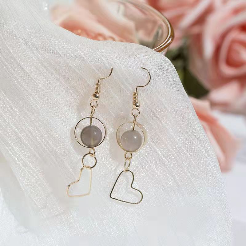 (Hello Girl)E04 Anting Tusuk Wanita Korea Permata Mutiara Import