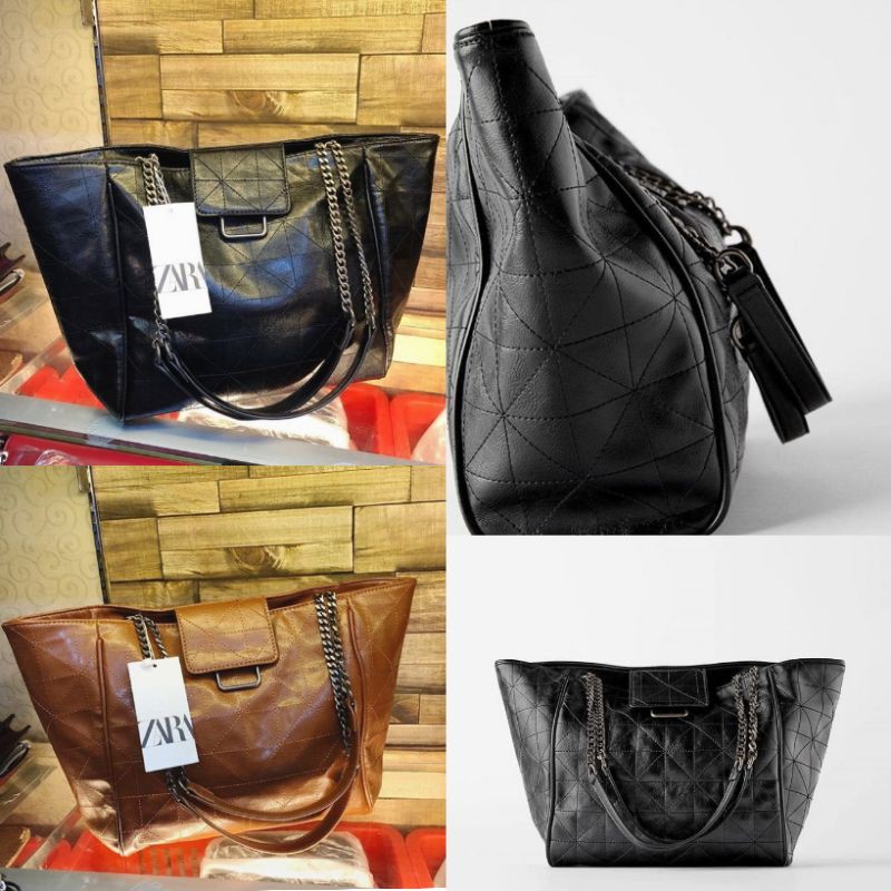 TOTTE BAG WANITA IMPORT BRANDED TAS BESAR WANITA KULIT FREE PAPERBAG
