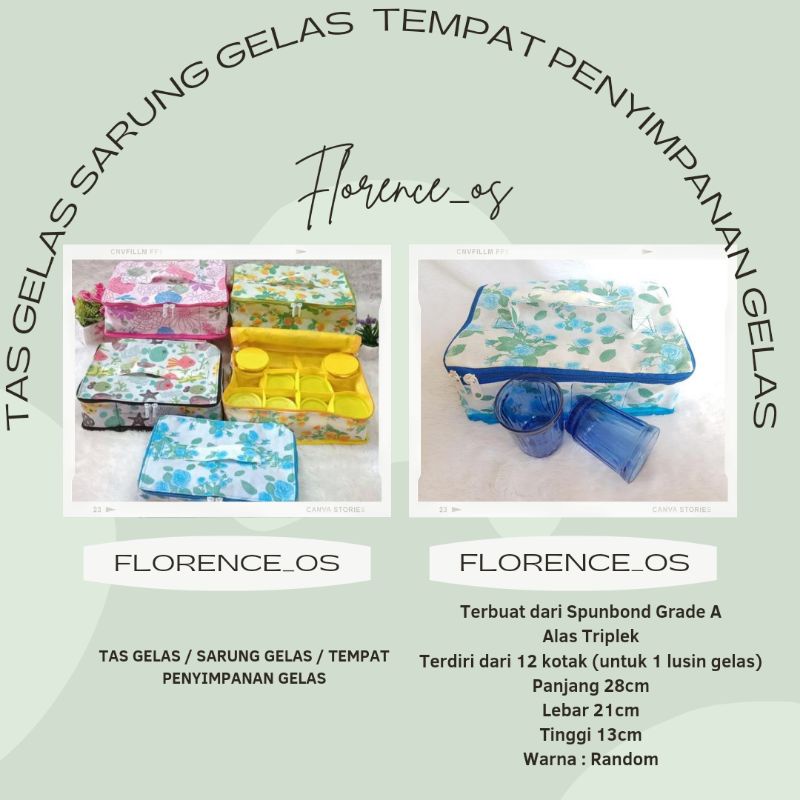 TAS GELAS / SARUNG GELAS / TEMPAT PENYIMPANAN GELAS ANTI DEBU