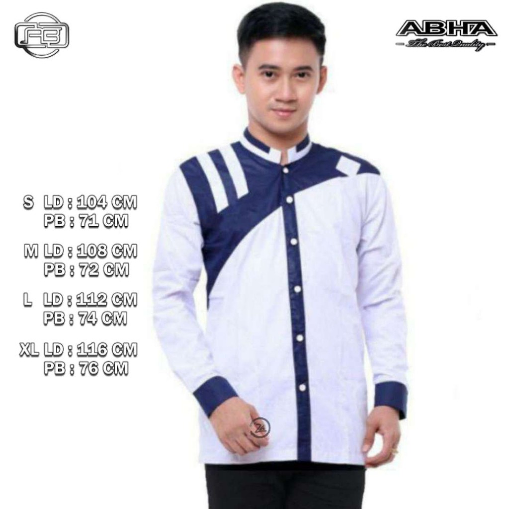 baju koko modern putih | baju koko modern putih polos | baju koko pria putih | baju koko