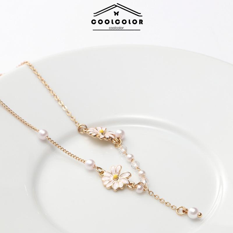 COD Personalized Anggrek Bunga Daisy Kalung Bunga Kupu-kupu Rantai Klavikula Serbaguna Feminin- cl