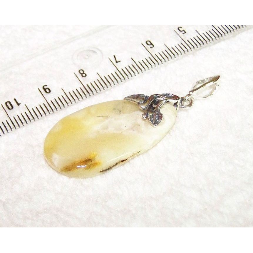 Natural Baltic Amber Pendant Sterling Silver 925 JAR117