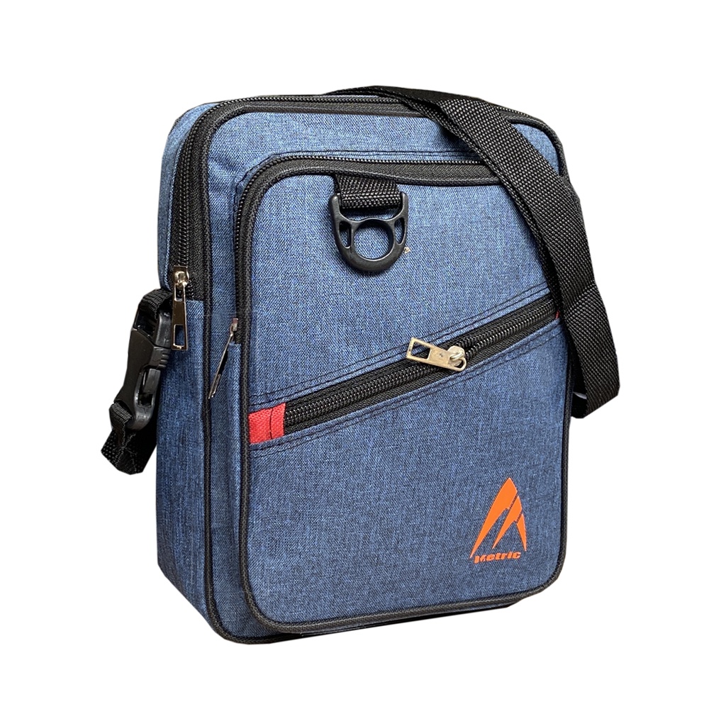 SHOPEE 6.6 SUPER SALE!! Fashion Pria Tas Selempang Metric Original K-018 Tas Sligbag Pria dan Wanita Tas Outdoor Tas Slempang Formal Tas Gadget Tas Smartphone - Navy Blue