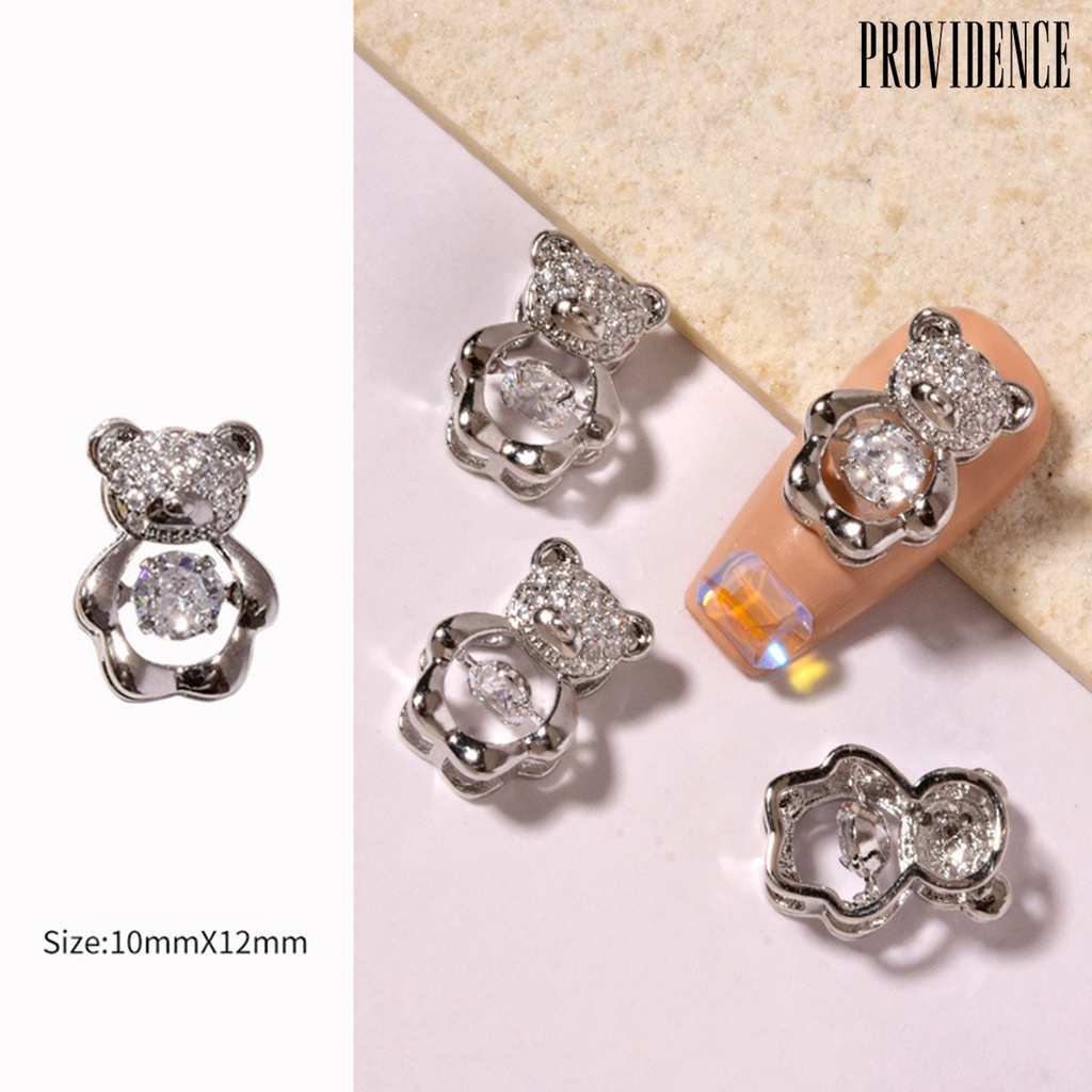 Providence Cute Bear Pattern 3D Nail Art Tips Sequins DIY Decals Sticker Manicure Decor