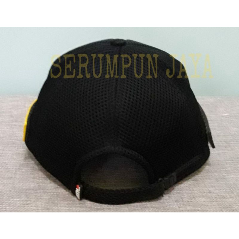 TOPI LINMAS HITAM - TOPI LINMAS JARING VELCRO 3PATCH (Patch kecil Linmas)