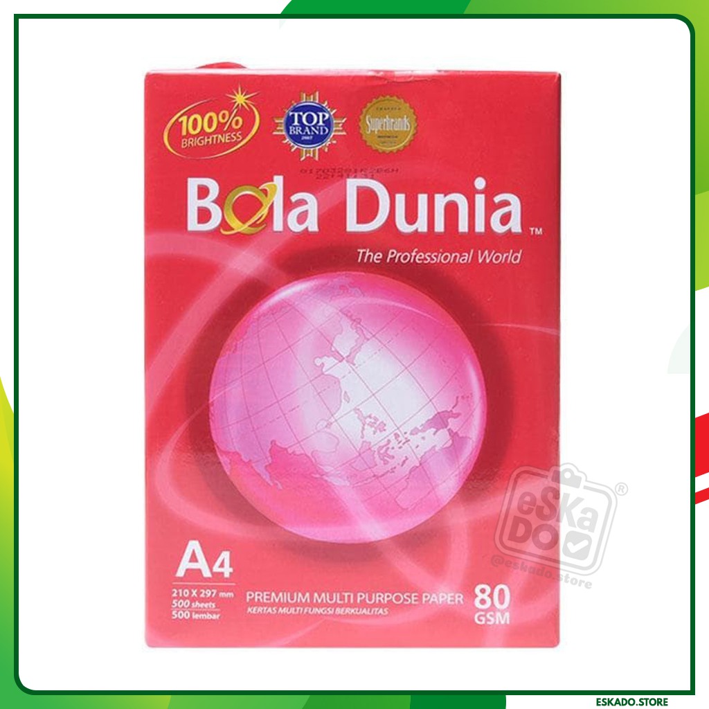 Kertas HVS A4 Bola Dunia 80 gram