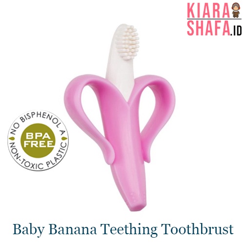 Kiarashafa - Baby Banana Teething Toothbrush / Sikat Gigi Bayi / Sikat Gigi Anak Unik Bentuk Pisang