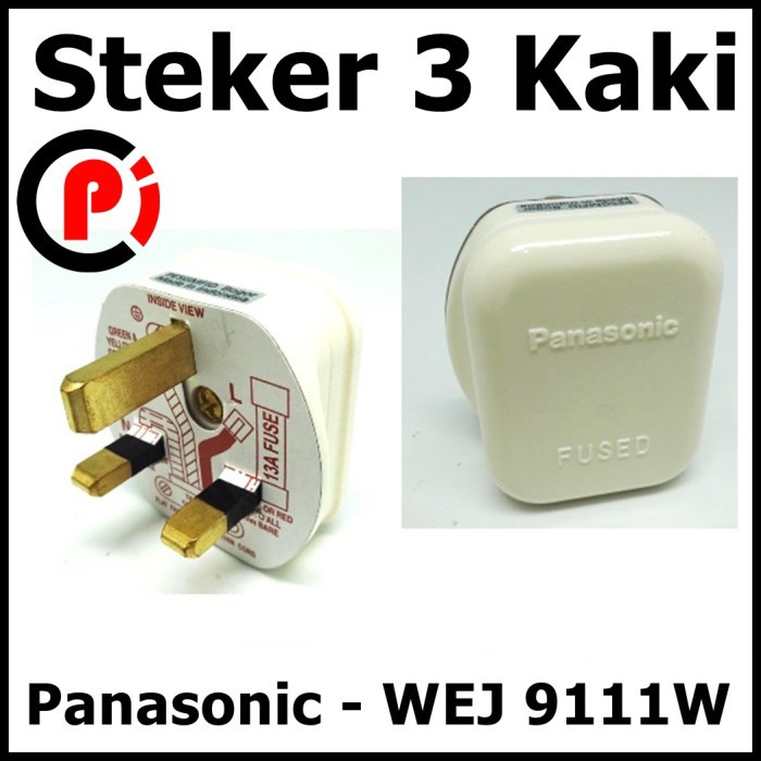 Panasonic Steker Colokan 3 Kaki AC Tipe WEJ 9111W A Mode