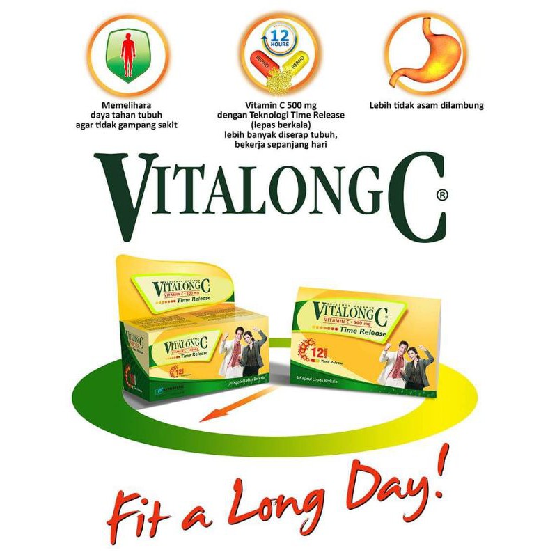 VITALONG C VITAMIN C AMAN DI LAMBUNG BAIK UNTUK DAYA TAHAN TUBUH ANTI VIRUS