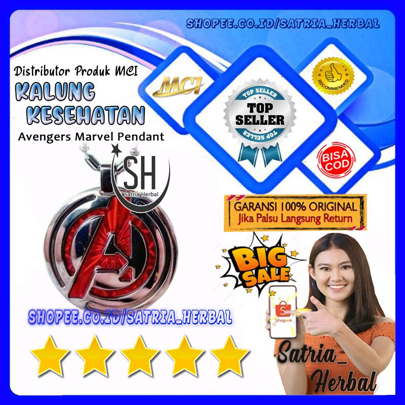 TERBARU / KALUNG MCI ADVENGERS PENDANT / KALUNG MCI ASLI / KALUNG MARVEL / KALUNG KESEHATAN ADVENGER