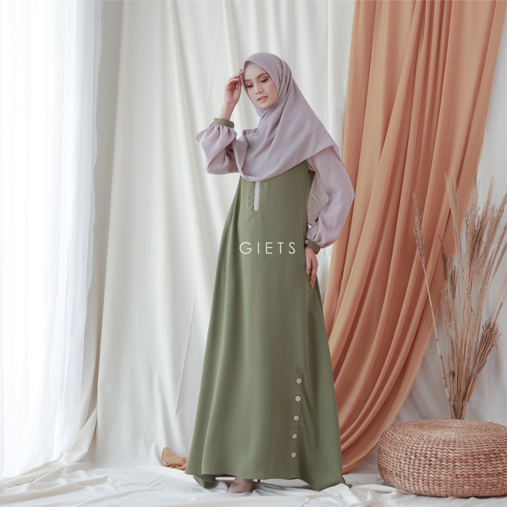 Kimmy Dress by GIETS | Gamis two tone simple Premium