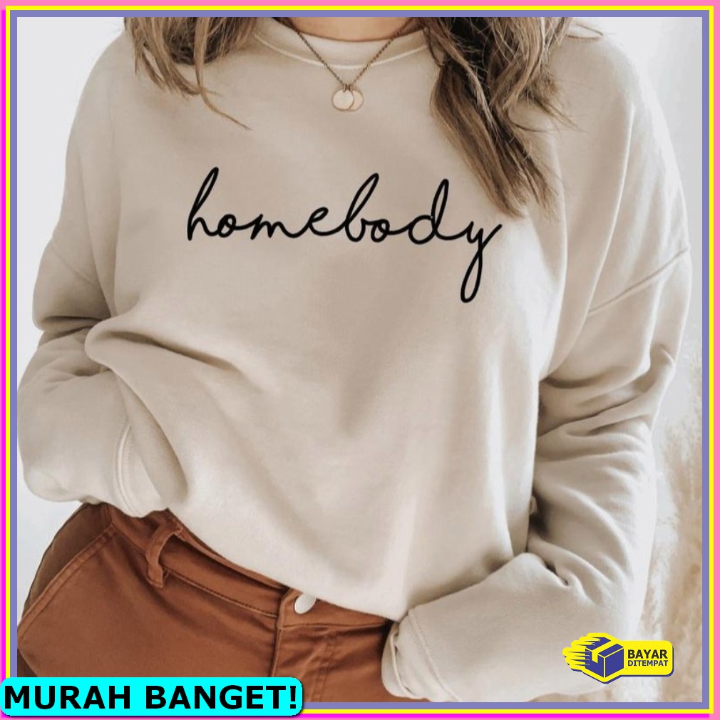 Xxl Basic Oversize Sweater Polos Oblong Oversize Wanita WW698 Sweaterpolos Basic Sablon Homebody Siz