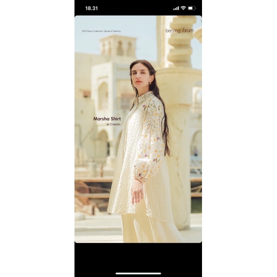 MARSHA SHIRT CREAM S BENANG JARUM