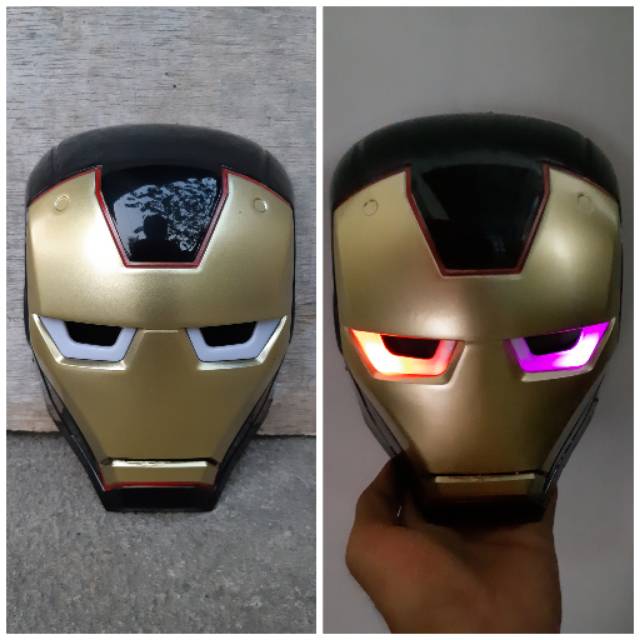 TOPENG IRONMAN HITAM ANAK COSPLAY AVENGERS IRON MAN - MAINAN EDUKATIF