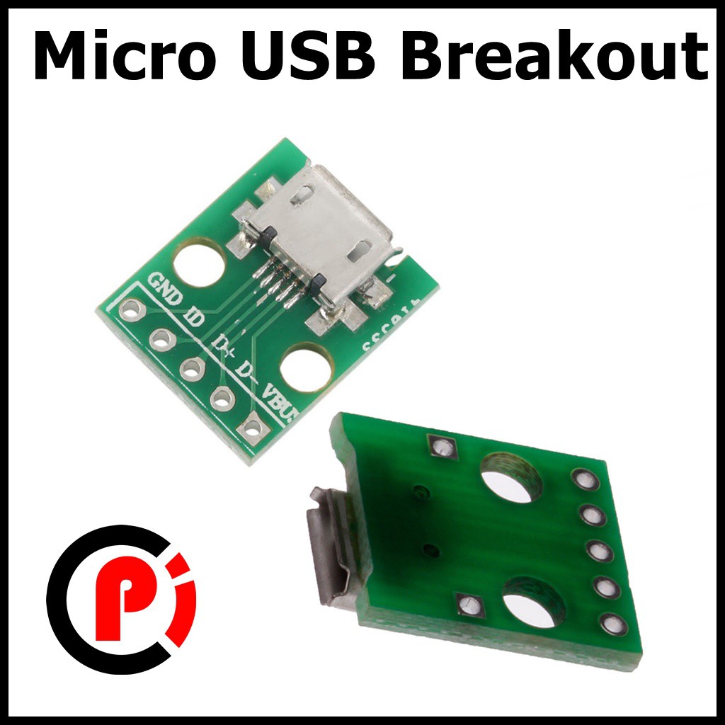 Micro USB Converter Breakout Board to 5-Pin DIP Female