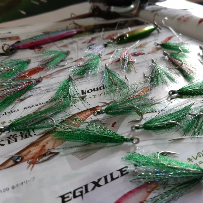 NEW Kotrekan Ikan Kembung, Selar / Sabiki Handmade Green & Red