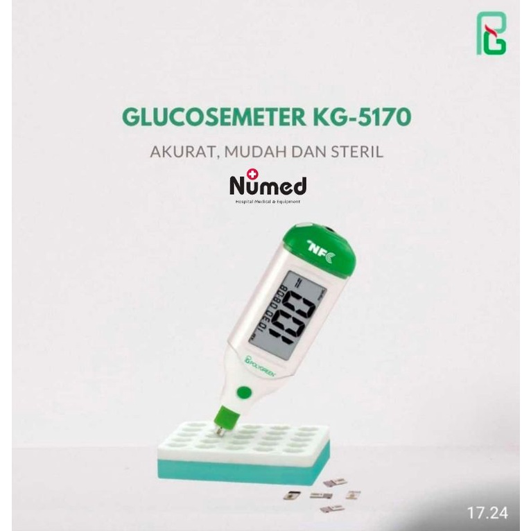 Cek Gula Darah Mandiri Glucometer Original Polygreen KG-5170 / Blood Glucose Meter