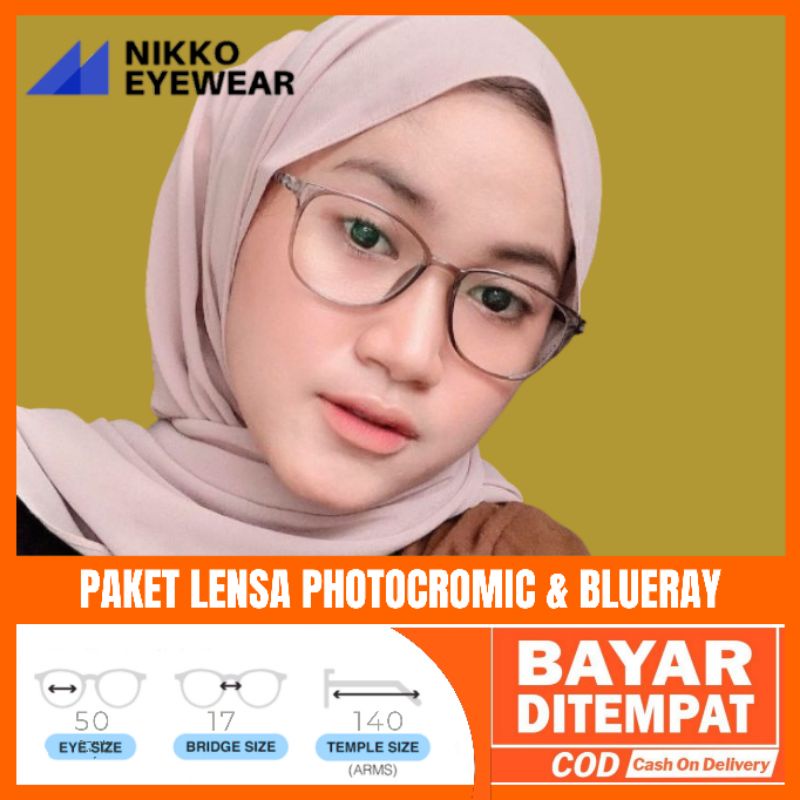 Paket Kacamata 5004, Gratis Lensa Minus, Kacamata Antiradiasi, Kacamata Baca , Kacamata Kora