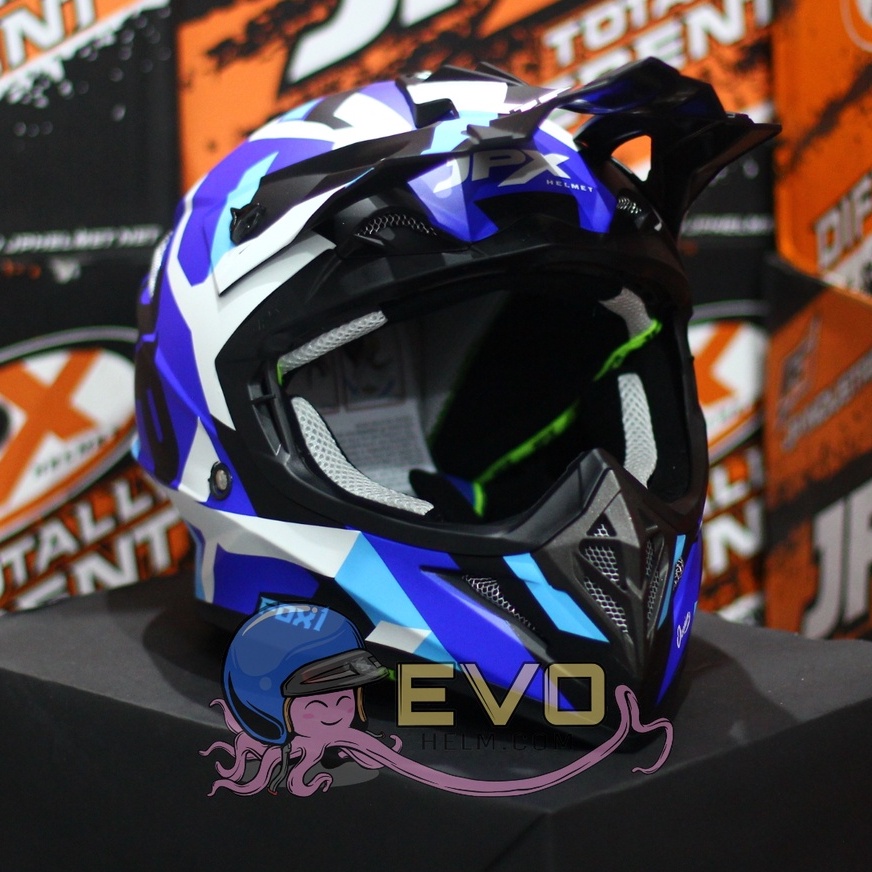 HELM JPX CROSS_FOX1 SERI X29 - BLACK DOFF + GOOGLE SNAIL (ONGKIR 2 KG) HELM JPX TERBARU