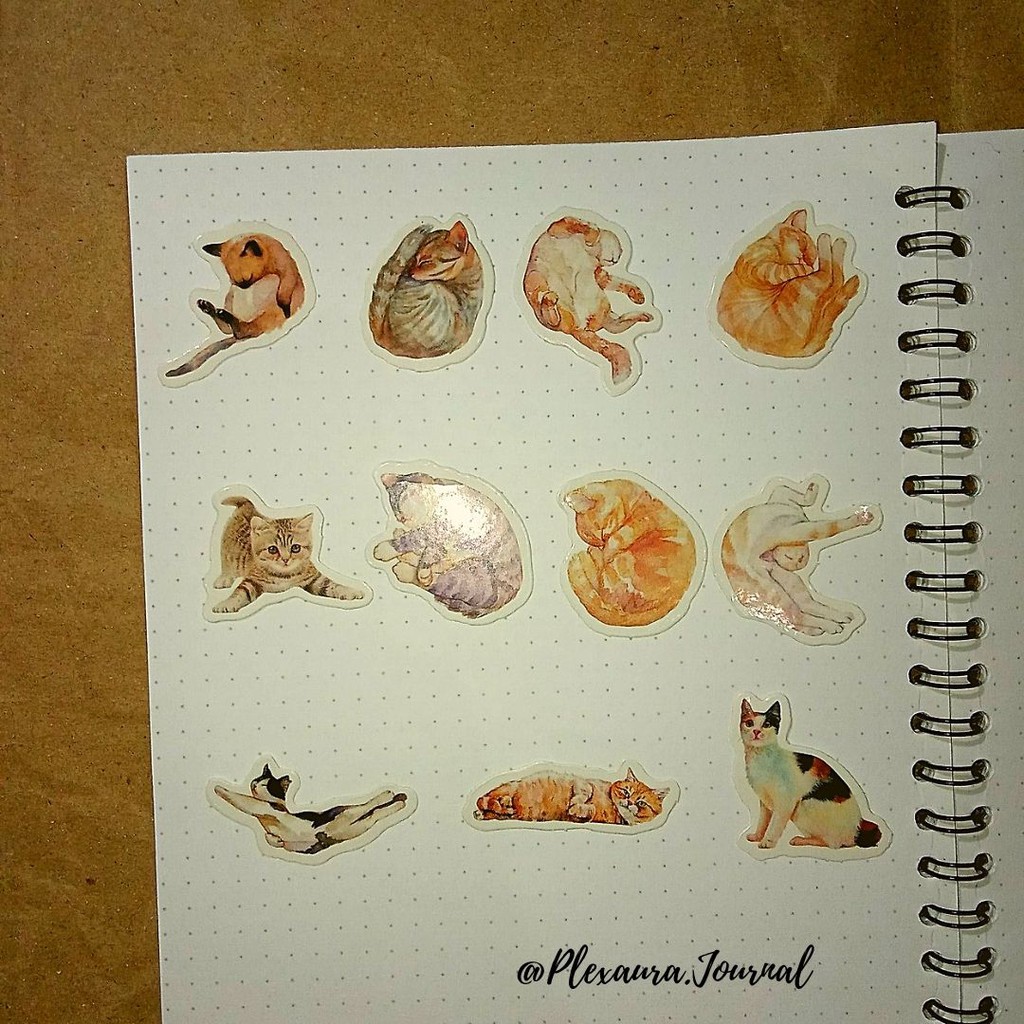 

Sticker Bujo Planner Cat Korean Style Scrapbook