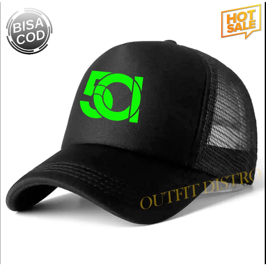 COD Topi distro 501 Pria Wanita Terkeren Logo Neon Premium Quality - Topi Trucker Jaring Good Qualit