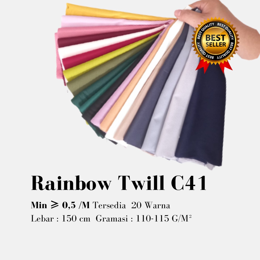 Promo Kain Rainbow Twill Spandex Premium / Toribet (C41) Harga 0,5 M