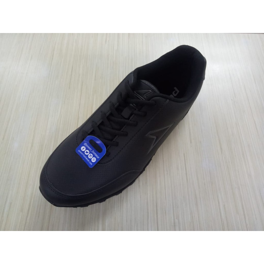 Sepatu Sport Power untuk Cowok warna Hitam Pakai Tali Produk Bata Original